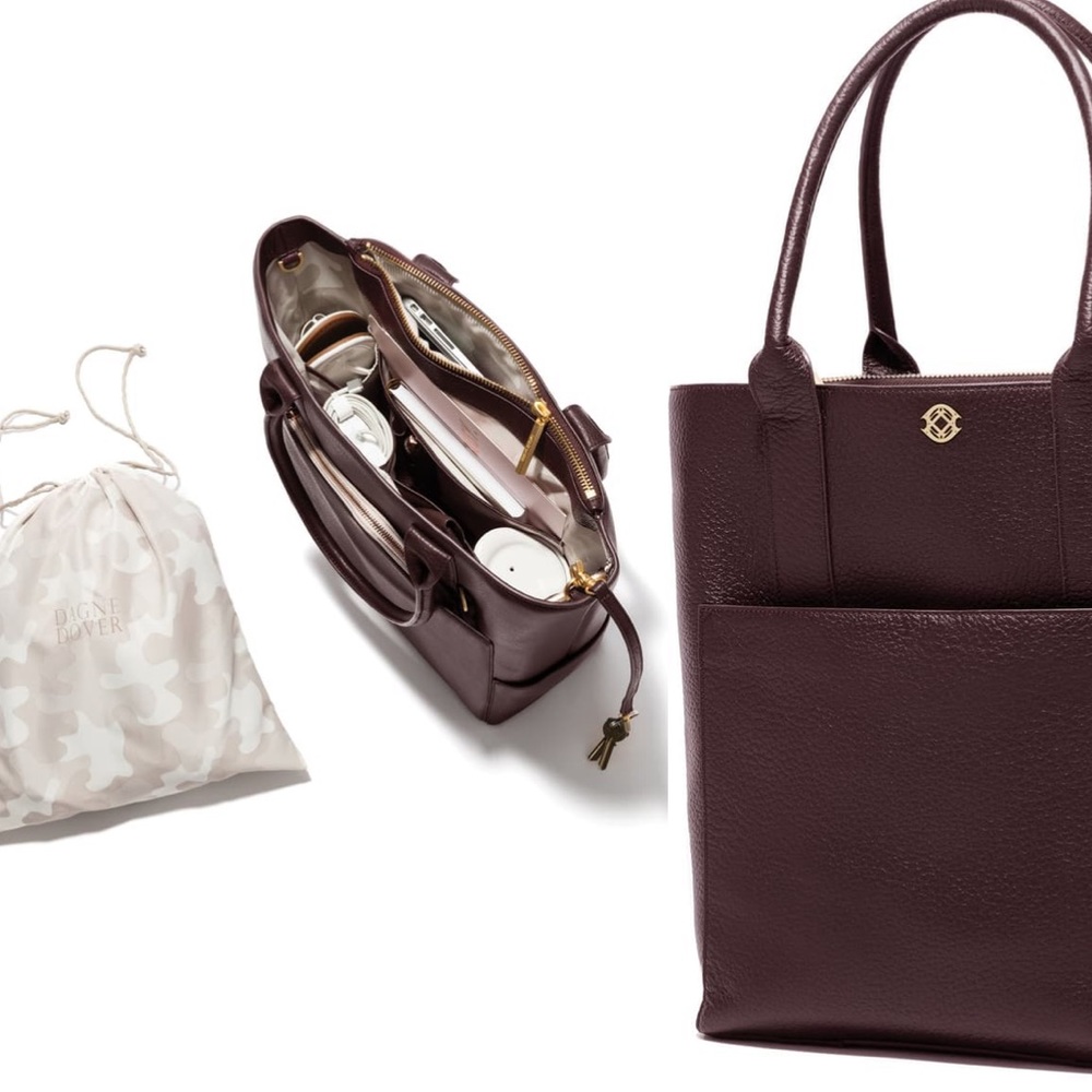 Dagne Dover Charlie Tote in Oxblood
